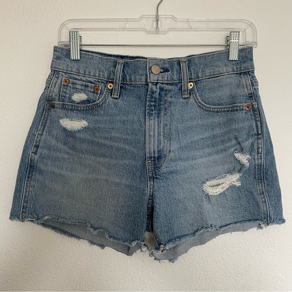 GAP Denim Shorts 3" Cheeky Short High Rise Distressed Size 27/4 - Picture 4 of 7